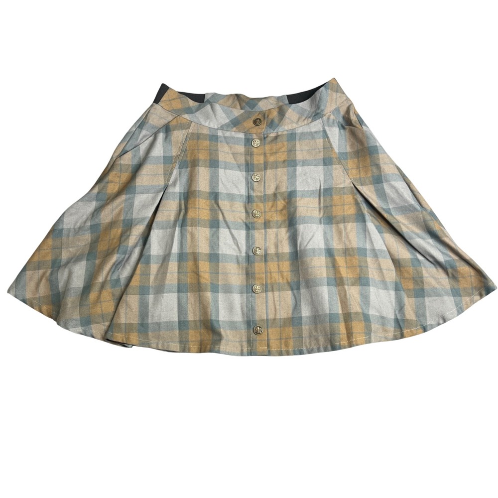 Outlander The Series Torrid Plaid Button Front Mini Skirt Brown Grey Size 00